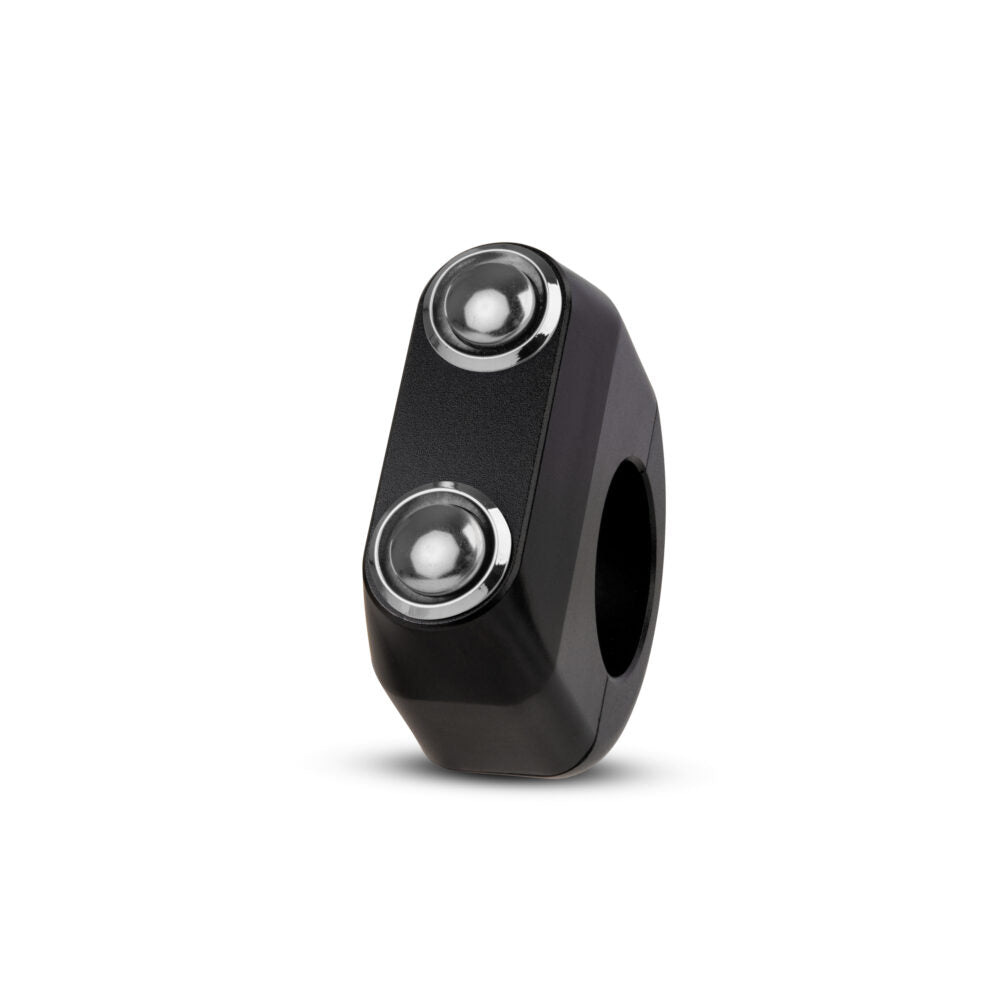 Commodo noir 2 boutons polis marque Rebelmoto. Blackpines.fr