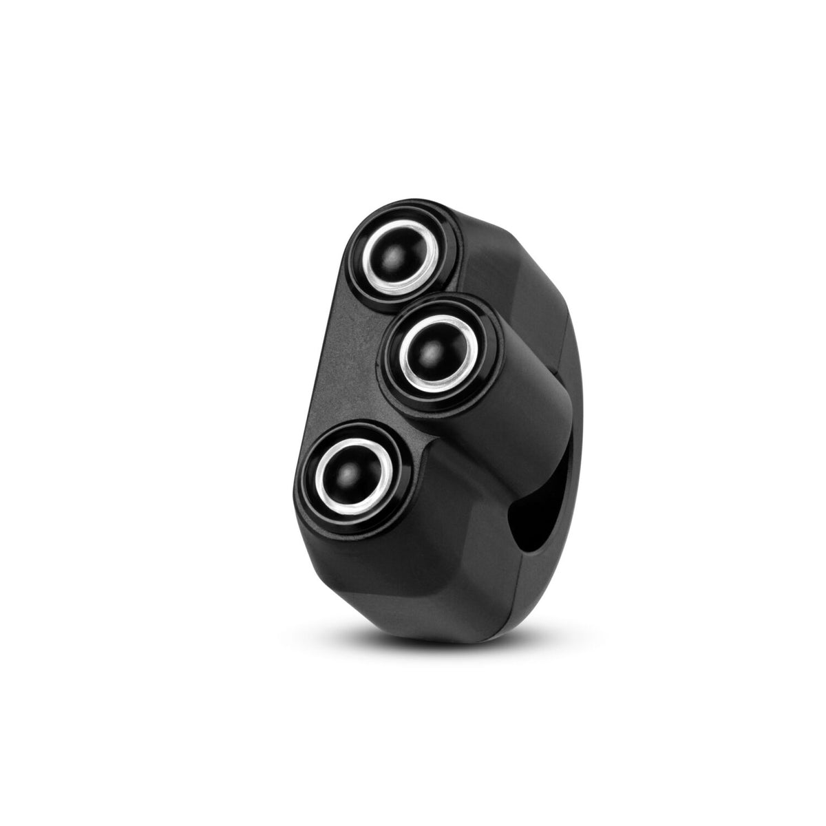 Commodo LED noir avec 3 boutons noirs marque Rebelmoto. Blackpines.fr