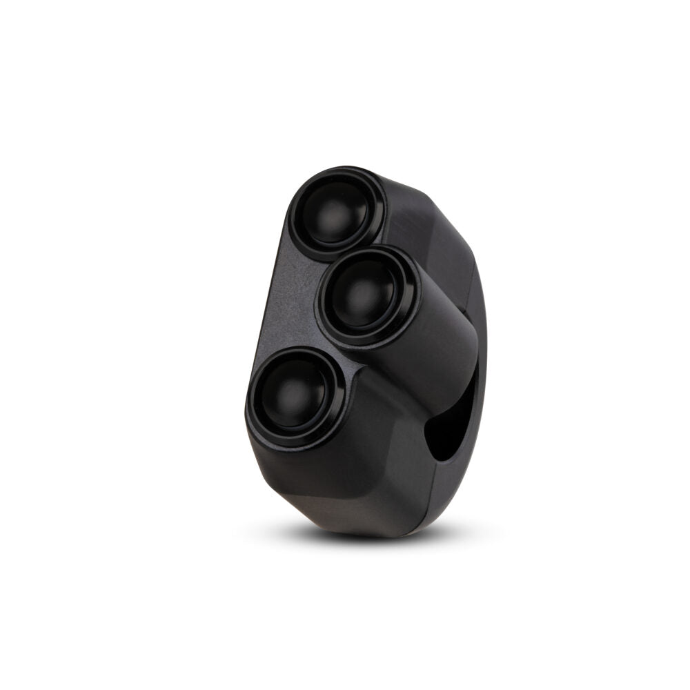 Commodo noir 3 boutons noirs marque Rebelmoto. Blackpines.fr