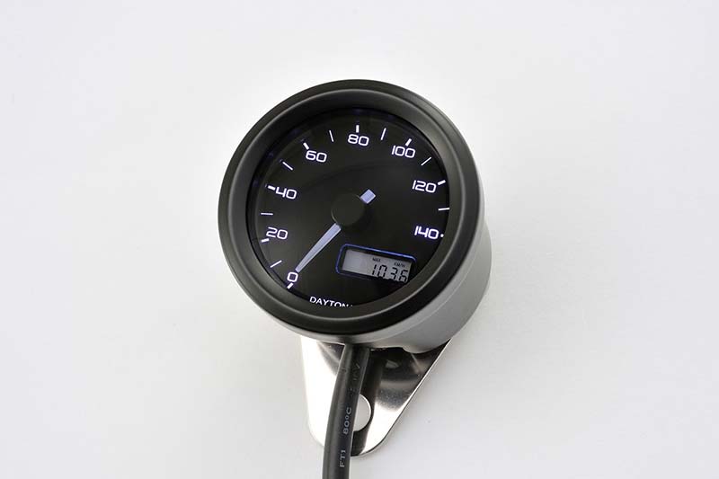 Compteur Daytona VELONA48 tricolore 140 km/h blanc. Blackpines.fr