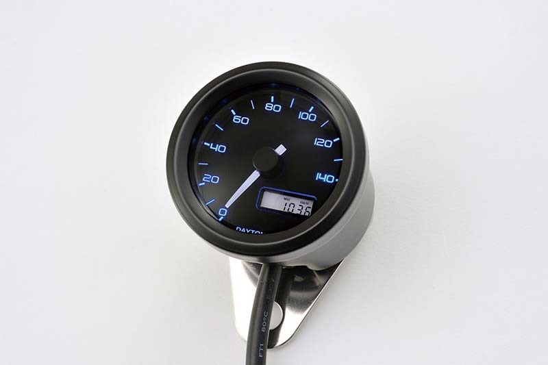 Compteur Daytona VELONA48 tricolore 140 km/h bleu. Blackpines.fr