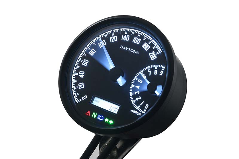 Compteur et compte-tours Daytona VELONA W. Blackpines.fr