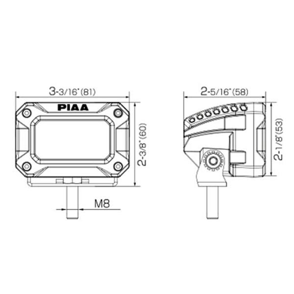 Feux additionnels LED route jaunes PIAA DKCL200 serie 2000. Blackpines.fr