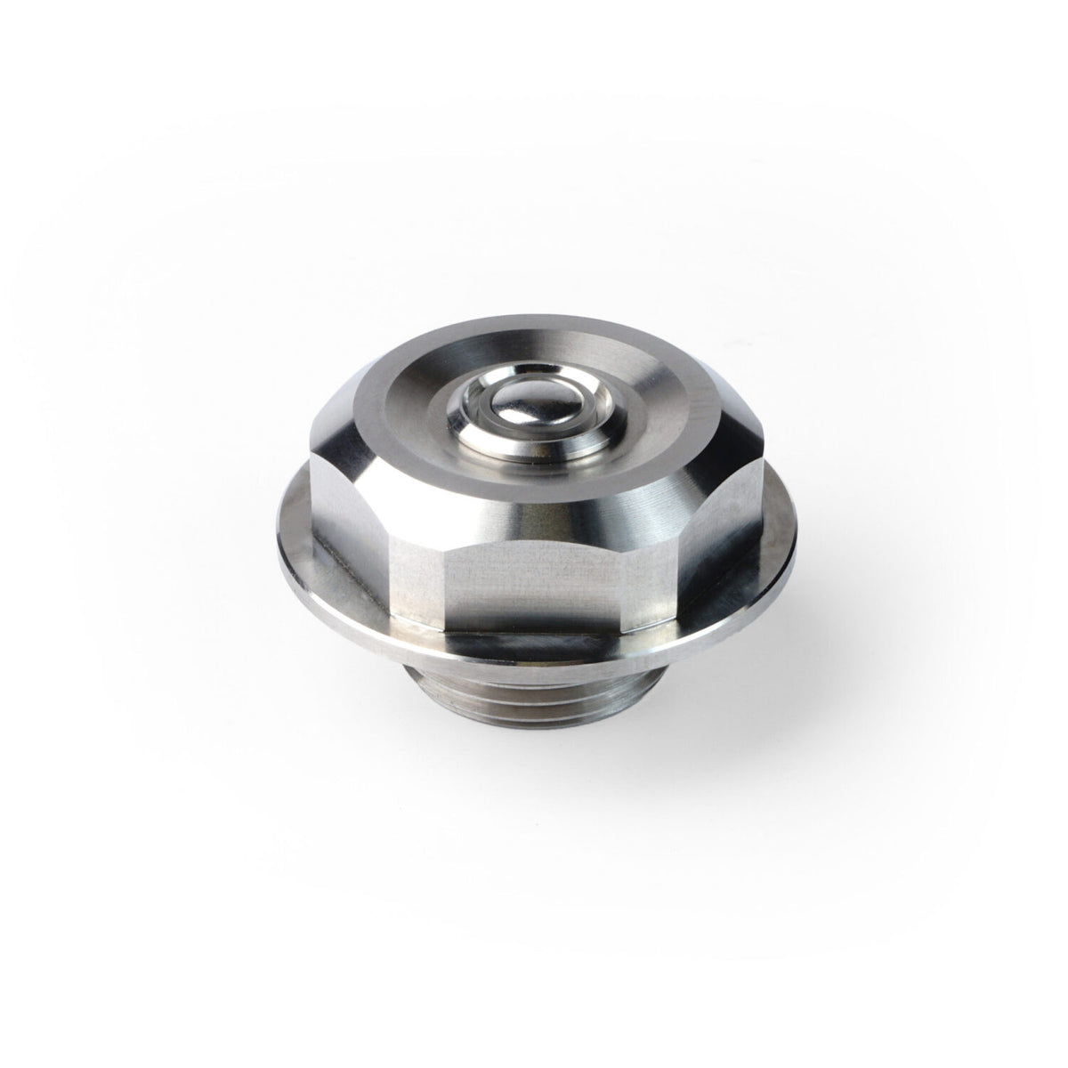 Ecrou de colonne de direction avec bouton poussoir Rebelmoto pour fourche BMW  K100 et K75. Blackpines.fr