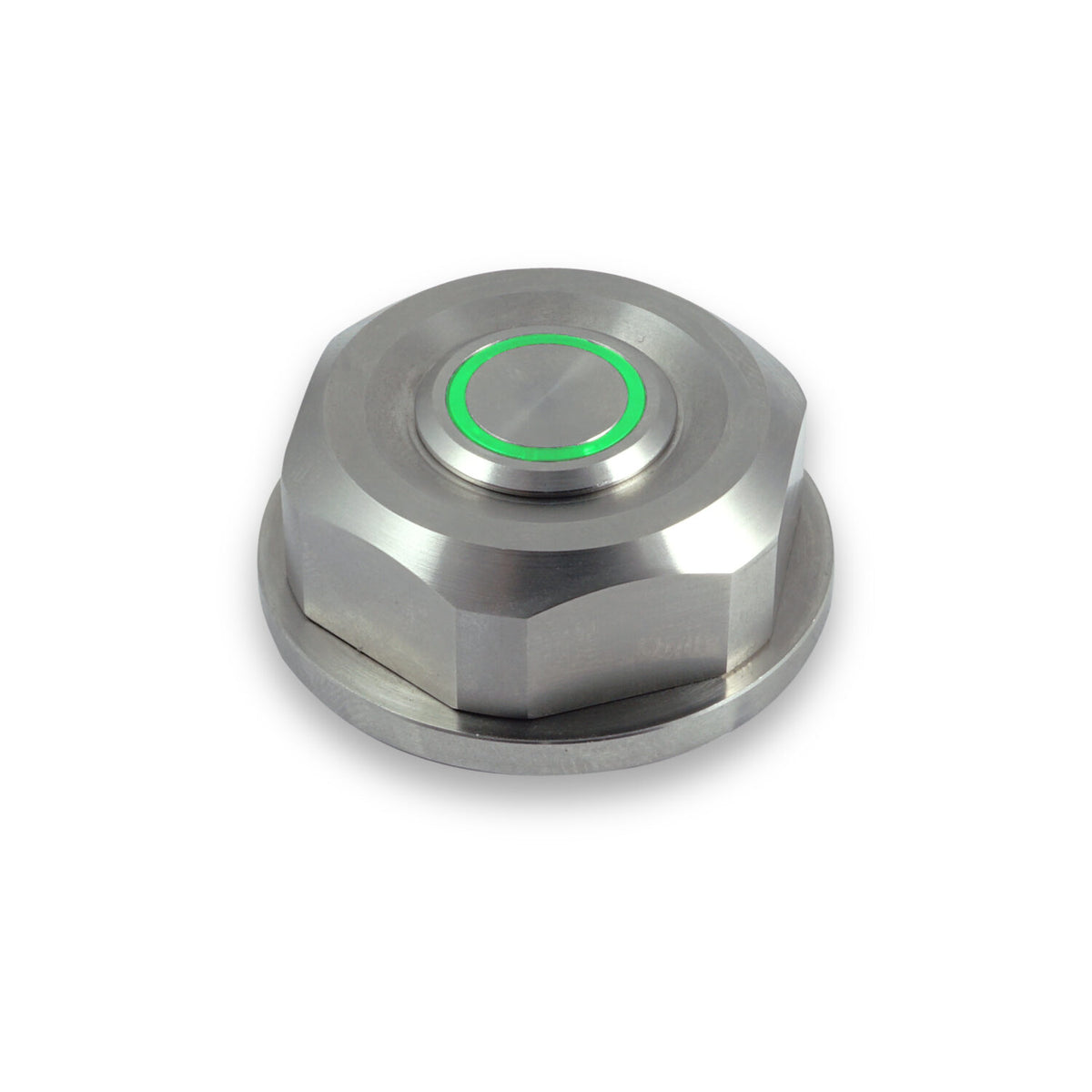 Ecrou de colonne de direction avec bouton poussoir avec LED verte Rebelmoto pour fourche BMW  R. Blackpines.fr