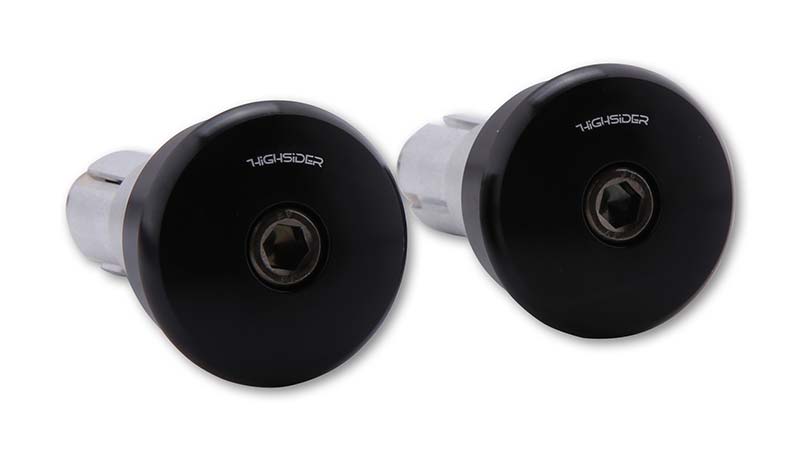 Embouts de guidon Highsider noirs. Blackpines.fr