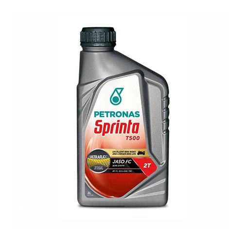 Huile moto semi synthetique petronas sprinta T500 2 temps. Blackpines.fr