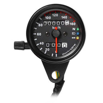 Mini compteur moto noir 3 voyants 160 kmh. Blackpines.fr