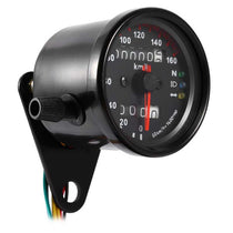 Mini compteur moto noir 3 voyants 160 kmh. Blackpines.fr
