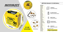 Batterie 4 poles Motobatt MBTX20U 12 V 21 Ah. Blackpines.fr