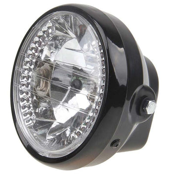 Phare moto Full LED rond avec clignotants.