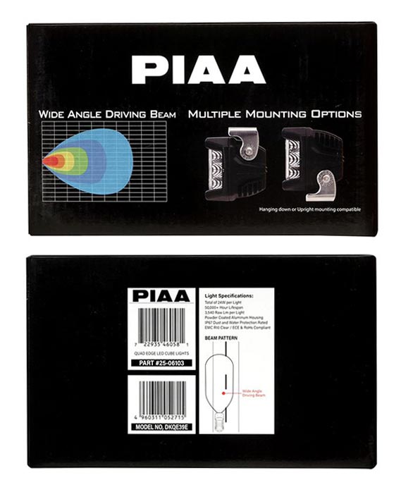 Quad Edge LED cube lights PIAA DKQE39E. Blackpines.fr