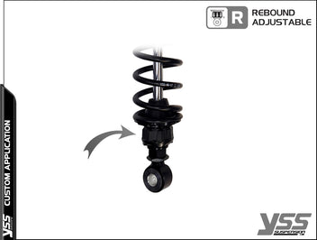 Amortisseur YSS universel Piggyback RG-CB-362-TRCL Full Black. Blackpines.fr