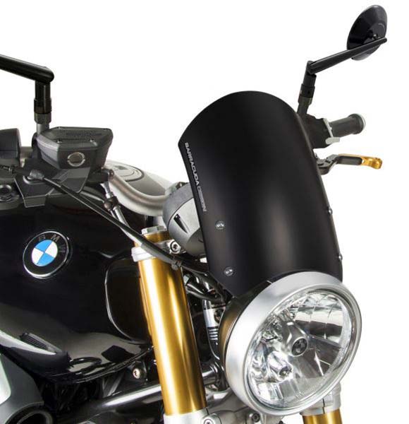 Saute vent Classic noir marque Barracuda pour BMW R nineT. Blackpines.fr