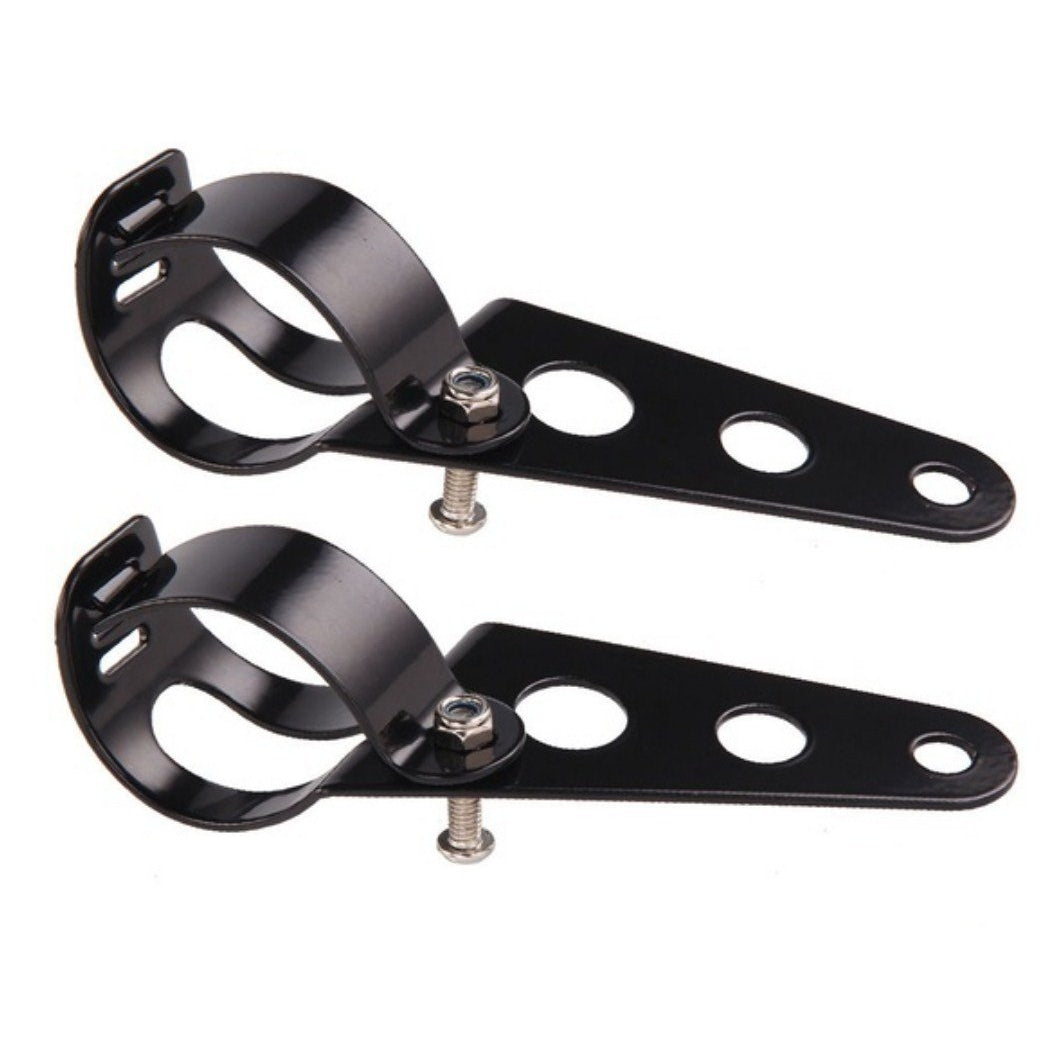 Pattes de fixation phare Ø35 - Ø52 mm NOIR-blackpines.fr