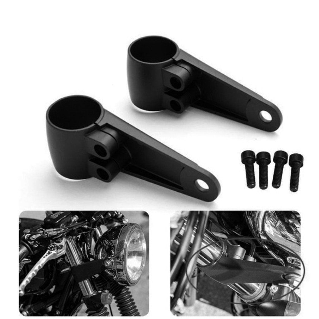 Pattes de fixation phare avant pour fourche de 35mm, 39mm et 41mm-blackpines.fr