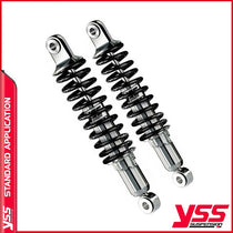 Amortisseurs moto YSS pour Triumph Bonneville 650 T120R ressort noir. Blackpines.fr