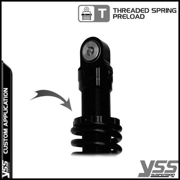 Amortisseur moto YSS RE 302 330T 14 BLK pour Honda CX400. Blackpines.fr