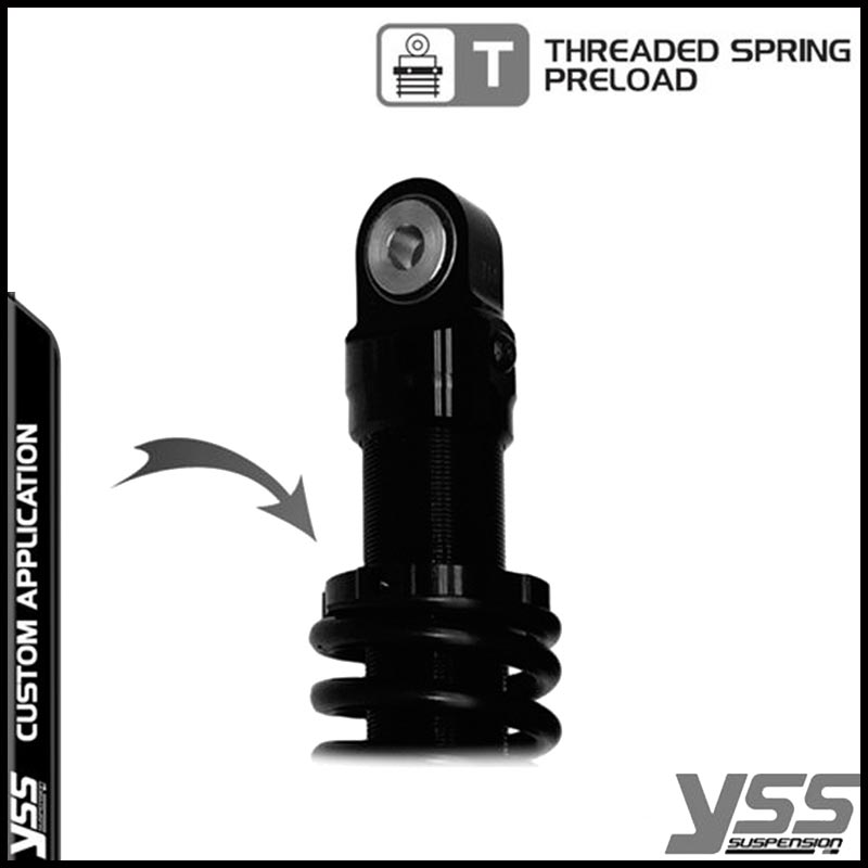 Amortisseurs moto YSS RE302 315T 04 BLK pour Honda CX650. Blackpines.fr
