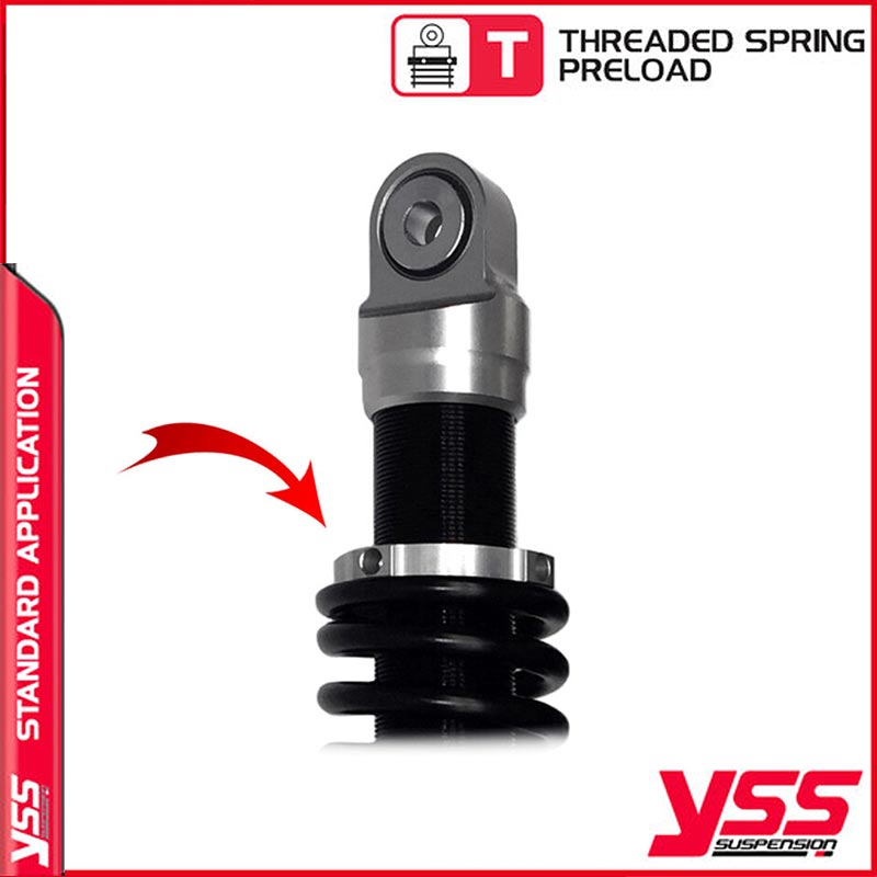 Amortisseurs moto YSS RE302-340T-52-88 pour Bonneville T100. Blackpines.fr