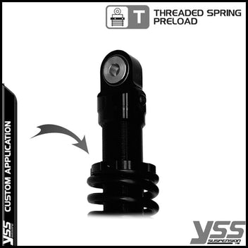 Amortisseurs moto YSS RE302-340T-52-BLK pour Triumph Bonneville T100. Blackpines.fr