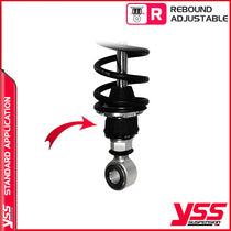 Amortisseurs moto YSS RG362-340TRCL-52-888 pour Triumph Bonneville T100. Blackpines.fr