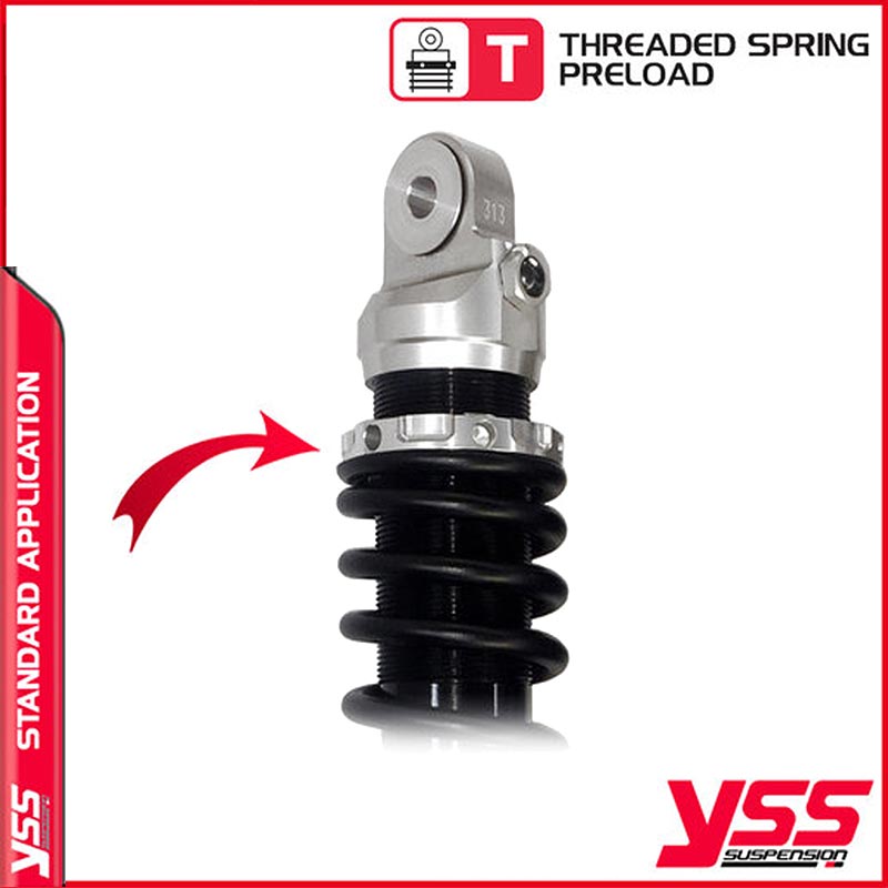 Amortisseurs moto YSS RZ MO 362 TRL ALU pour Honda CX. Blackpines.fr
