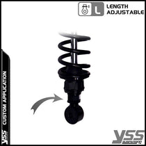 Amortisseurs moto YSS RZ362-300TRL-08-BLK pour Triumph Bonneville T140. Blackpines.fr 