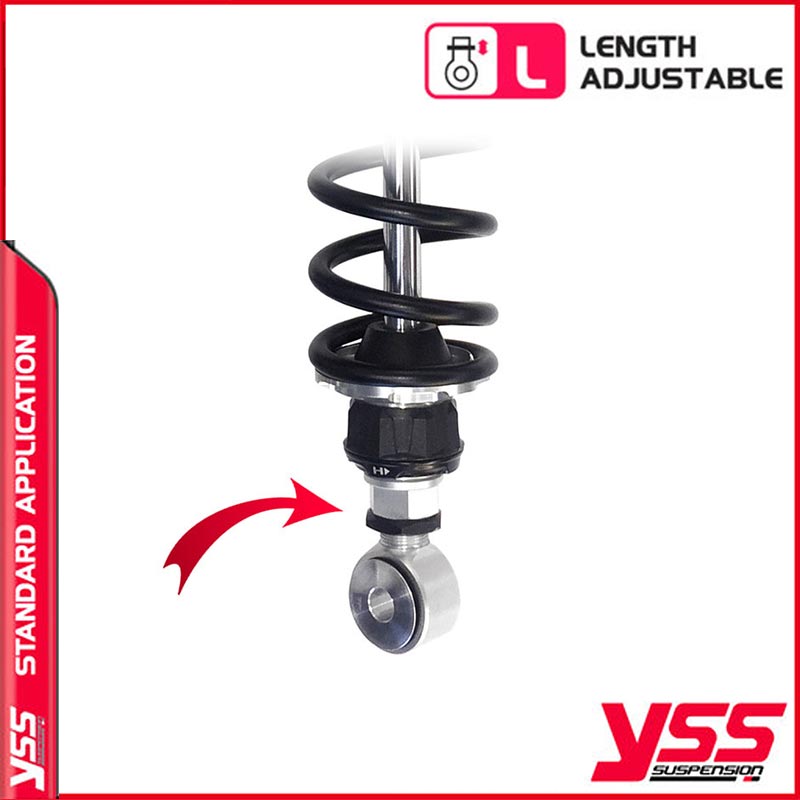 Amortisseurs YSS RZ362-315TRL-05S-88  pour Royal Enfield Bullet et Classic. Blackpines.fr