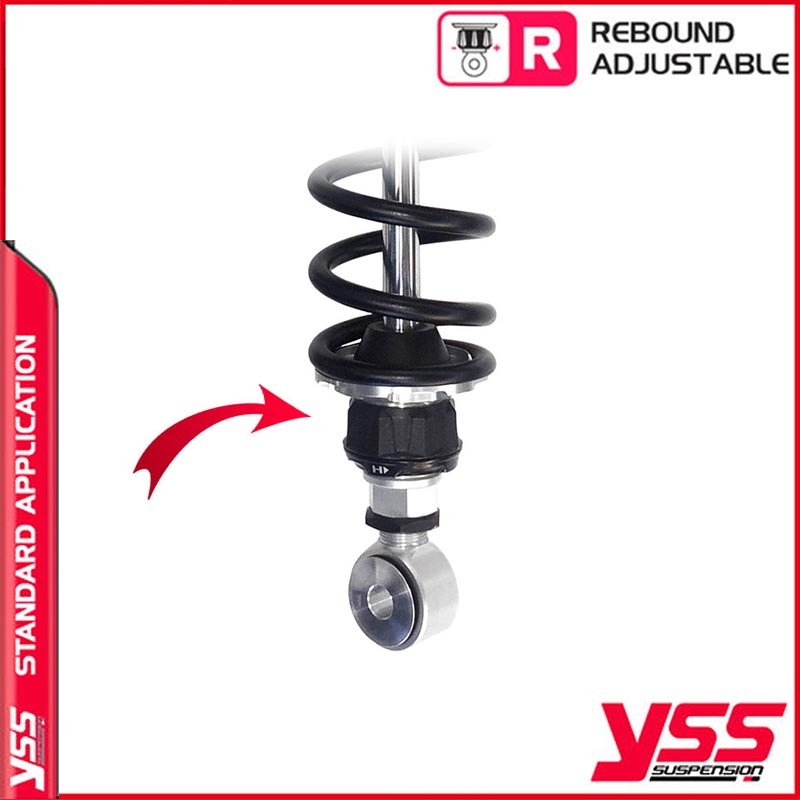 Amortisseurs YSS RZ362-315TRL-05S-88  pour Royal Enfield Bullet et Classic. Blackpines.fr