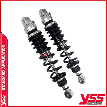 Amortisseurs moto YSS  RZ362-350TRL-48-88 pour Triumph T120. Blackpines.fr