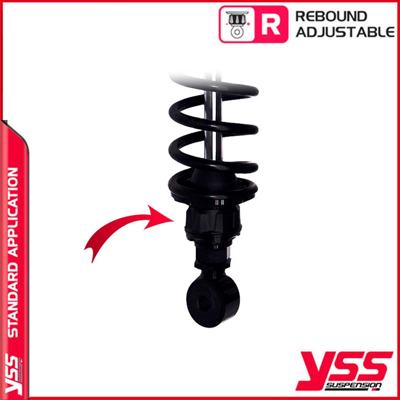 Amortisseurs moto YSS RZ362-390TRL-20-B pour Thruxton 1200. Blackpines.fr