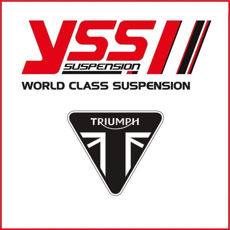 Amortisseurs YSS pour marque moto Triumph.