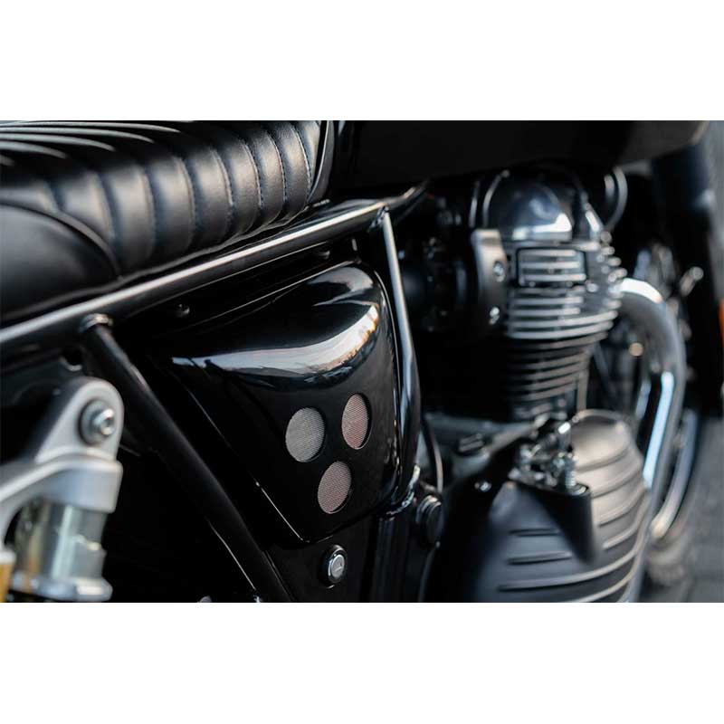 Caches vintage du kit Super Scrambler Bonvent pour Interceptor. Blackpines.fr