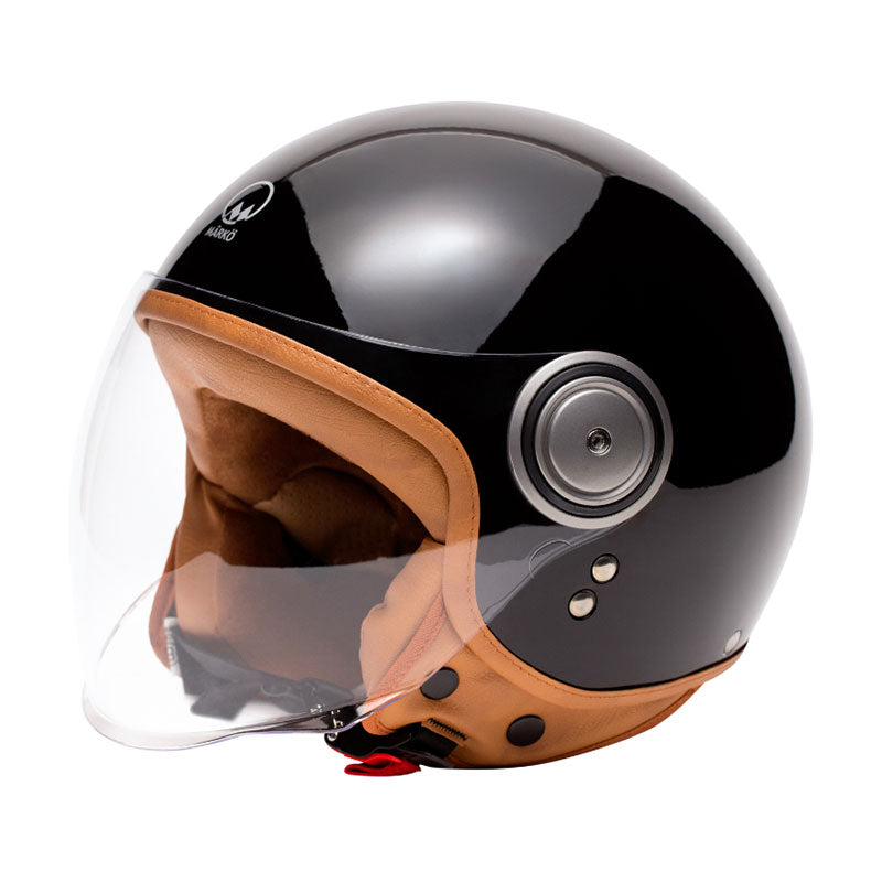 Casque demi jet Marko Elements noir. Blackpines.fr
