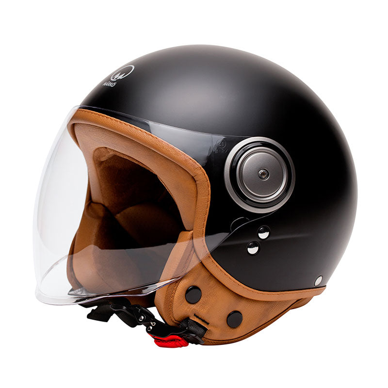 Casque demi-jet Marko Elements noir mat. Blackpines.fr