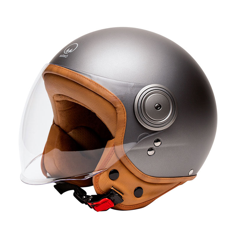 Casque demi jet Marko Elements couleur titanium mat. Blackpines.fr
