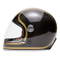 Casque integral moto Marko Full Moon Carbon noir et or. Blackpines.fr