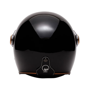 Casque jet moto Marko Boreal Black Gold. Blackpines.fr