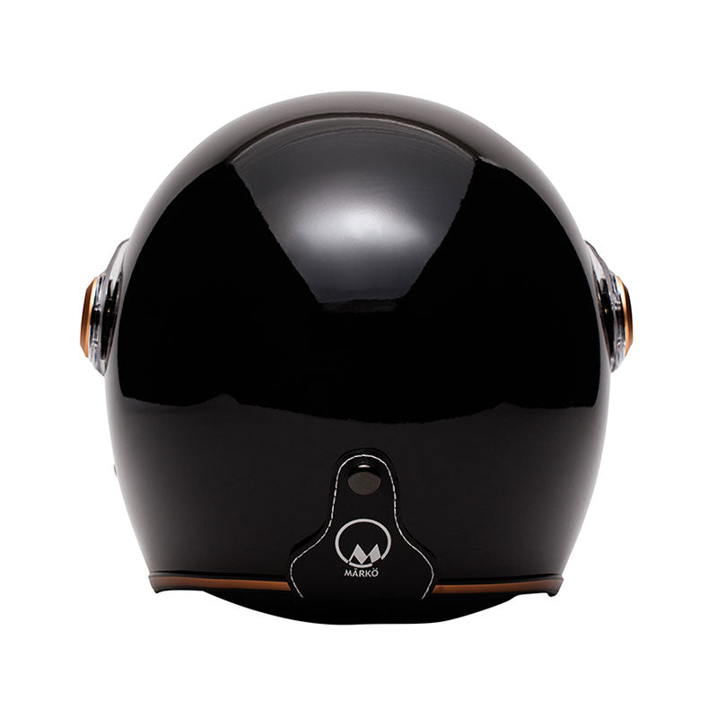 Casque jet moto Marko Boreal Black Gold. Blackpines.fr