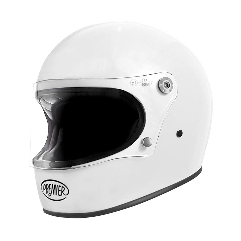 Casque integral blanc Premier Trophy U8 U9. Blackpines.fr