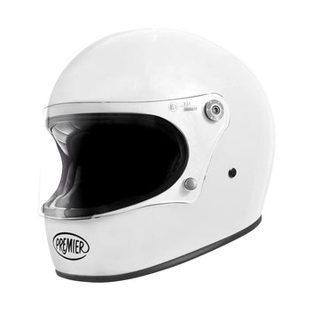 Casque integral blanc Premier Trophy U8 U9. Blackpines.fr