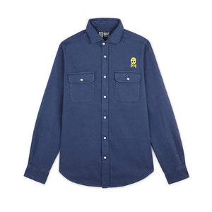 Chemise vintage navy collection FXS de Fuel Motorcycles. Blackpines.fr