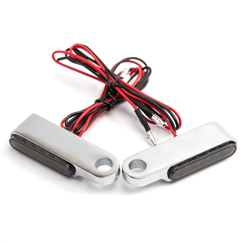 Clignotants moto LED barrette custom Chrome blackpines.fr  blackpines.fr