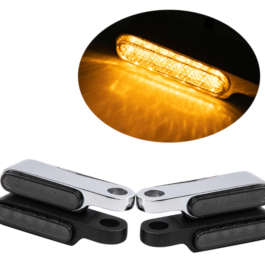 Clignotants moto LED barrette custom  blackpines.fr  blackpines.fr