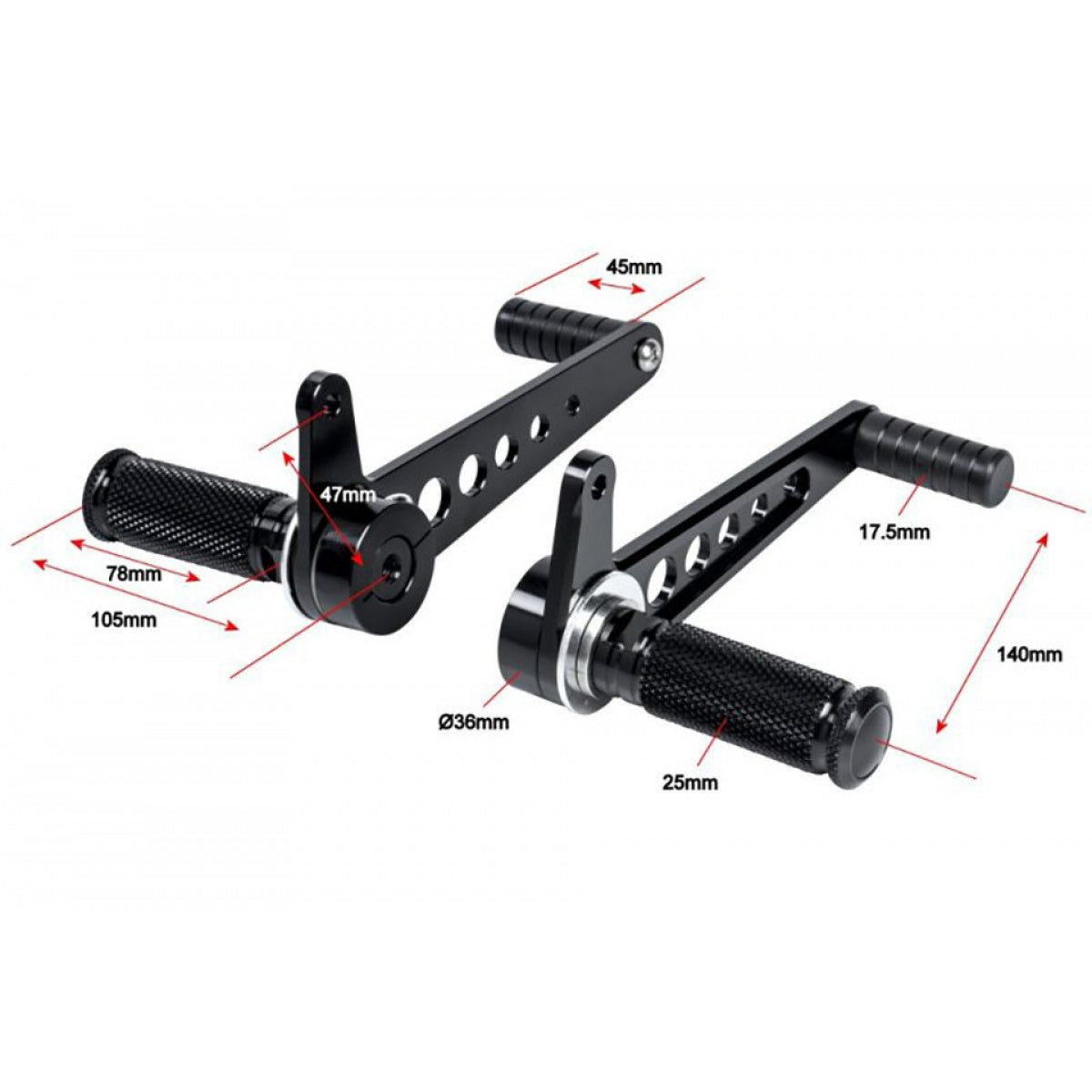 Commandes reculées Café Racer HIGHWAY HAWK-blackpines.fr