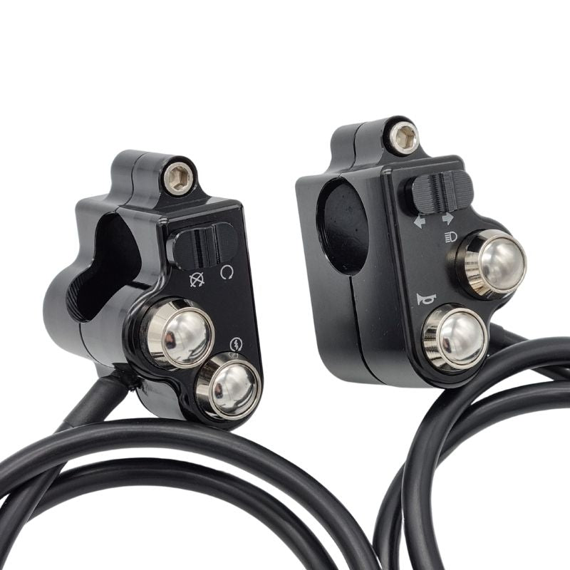 Paire de commodos en aluminium CNC universels 22 et 25 mm 25 mm blackpines.fr  blackpines.fr