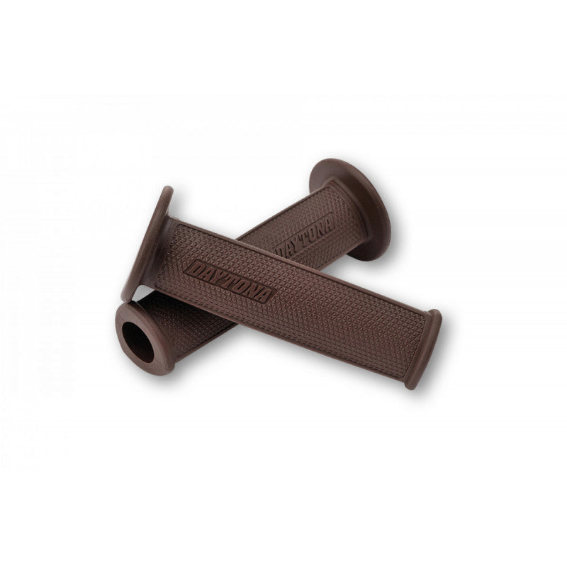Paire de poignees marron DAYTONA D-DELTA 22 mm. Blackpines.fr
