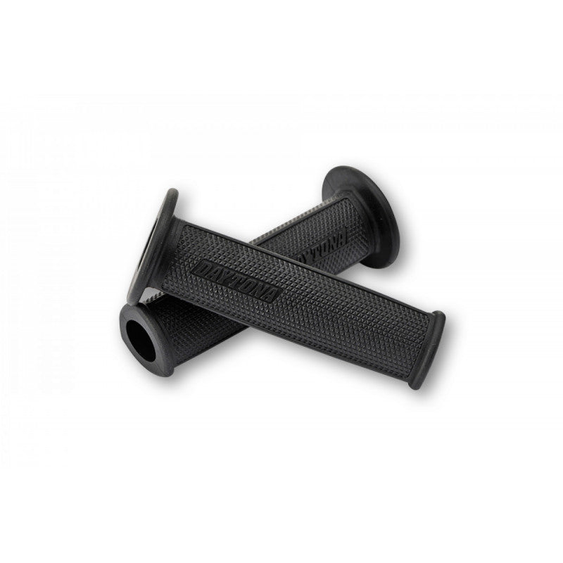 Paire de poignees noires DAYTONA D-DELTA 22 mm. Blackpines.fr