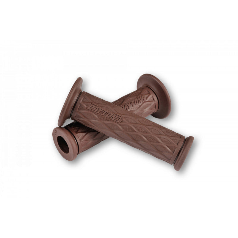 Poignees moto marron DAYTONA D-Nami. Blackpines.fr